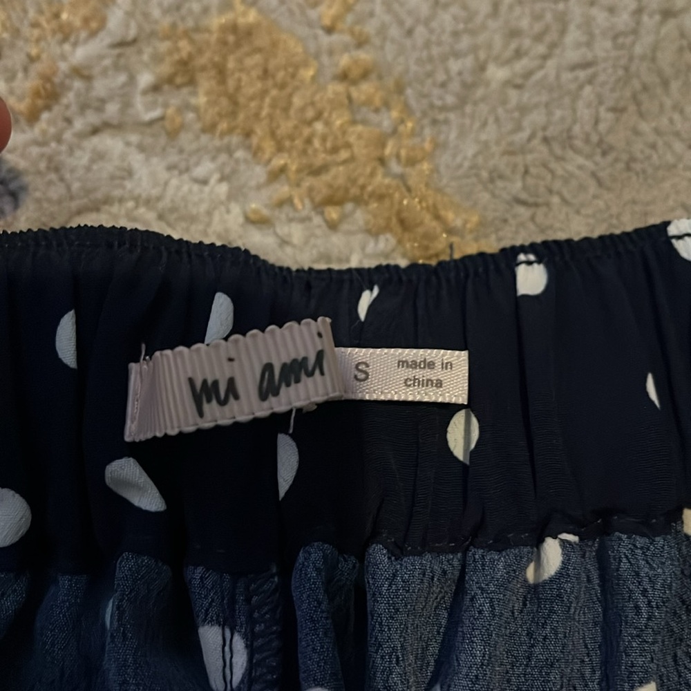 Mi Ami Navy Polka Dot Capris - Picture 3 of 4